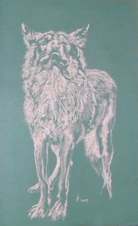 Szimatoló ordas (pasztell)